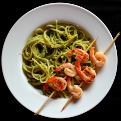 Pasta w/ Shrimp & Creamy Avocado