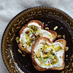 Ricotta-Pistachio Toast