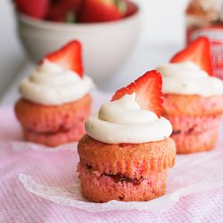 Very Strawberry Cupcakes