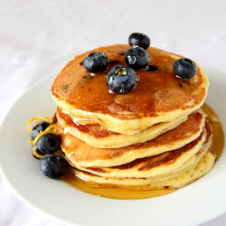 Lemon Blueberry Ricotta Pancakes