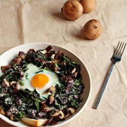 Mushroom Spinach Baked Eggs