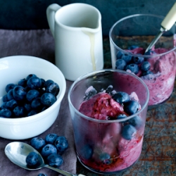 Quick Blueberry Frozen Yoghurt