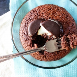 Baked Chocolate Cake for Two