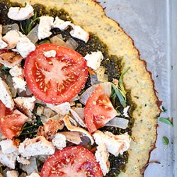 Cauliflower Paleo Pizza Pie