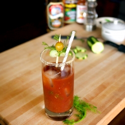 Aquavit and Dill Bloody Mary