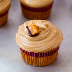 Salted Triple Caramel Cupcakes