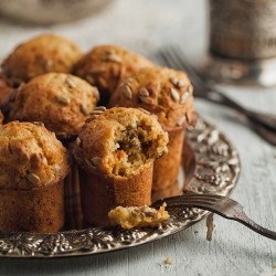 Carrot Muffins With Sunflower Seeds