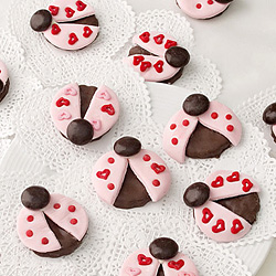 Valentine Ladybug Mint Cookies