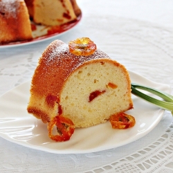 Dried Cherry Tomato and Yuzu Cake