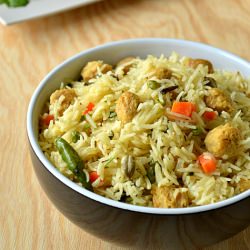 Soya Chunks Pulao