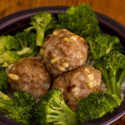 Baked Pork and Apple Meatballs