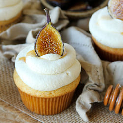 Vanilla Honey Fig Cupcakes