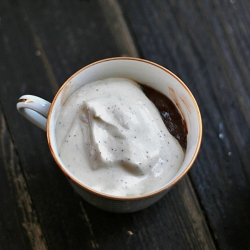 Coffee Pudding with Lemon Cream