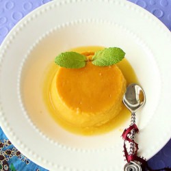 Mango Flan with Coconut Cream