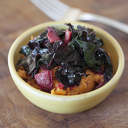 Sweet Potatoes with Greens