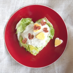 Heart-Shaped Salad & Bacon Hearts