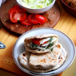 Homemade Pita with Beans Falafel