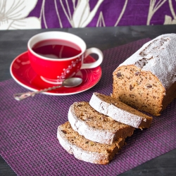 Cake with Apples, Nuts and Raisins