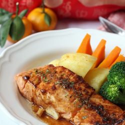 Grilled Salmon with Orange Marmalade