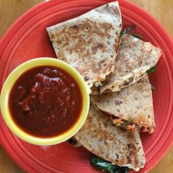 Mushroom and Spinach Pizzadilla