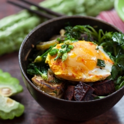 Turmeric Egg Bitter Melon Stir Fry