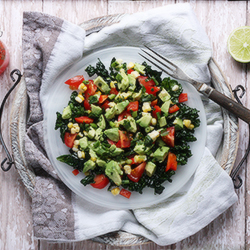 Winter Guacamole Salad with Kale