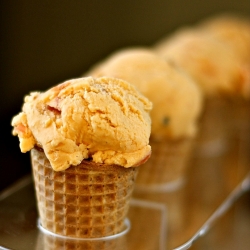 Persimmon Cardamom Honey Ice Cream