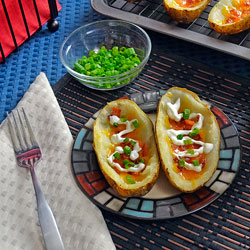 Cheesy Baked Potato Skins