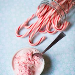 Peppermint Candy Cane Ice Cream