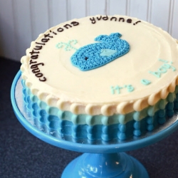 Blue Whale Baby Shower Cake