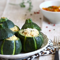 Zucchini Stuffed w/ Tuna & Pepper