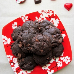 Chocolate Black Sesame Cookies