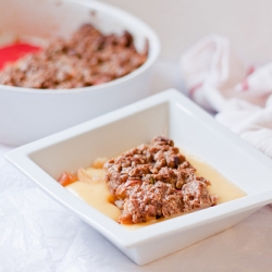 Apple Crisp with Custard Sauce