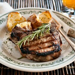 Grilled Maple Brined Pork Chops