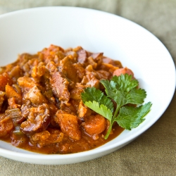 Smoked Hot Paprika and Chorizo Stew