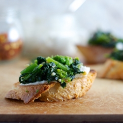 Rapini and Ricotta Bruschetta