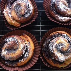 Blueberry and Dark Chocolate Buns