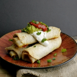 Oven Baked Pulled Pork Flautas