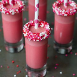 Red Velvet Cake Milkshake Shooters