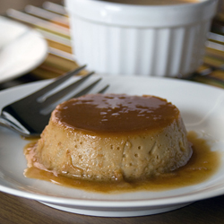 Coconut Maple Flan & Sesame Caramel