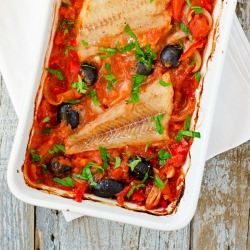 Alaska Cod with Tomatoes