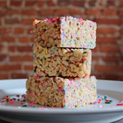 Birthday Cake Rice Krispie Treats