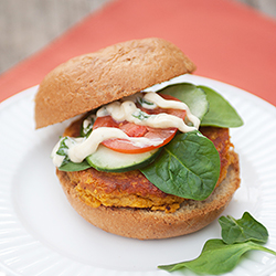 Sweet Potato and Chickpea Burger