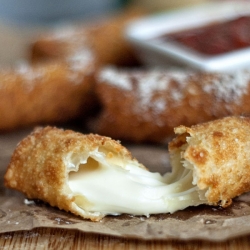 Wonton Wrapped Mozzarella Sticks