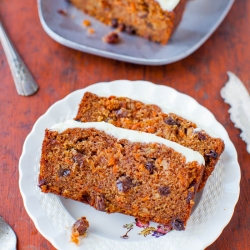 Carrot Cake Loaf with Cream Cheese