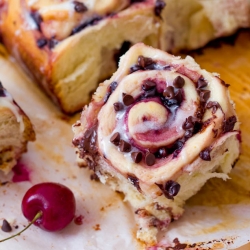 Chocolate Chip Cherry Sweet Rolls