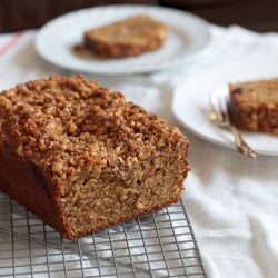 Hazelnut Streusel Loaf Cake