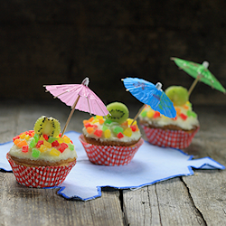 Coconut Kiwi Cupcakes