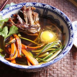 Zucchini Udon w/ Slow-Roasted Pork