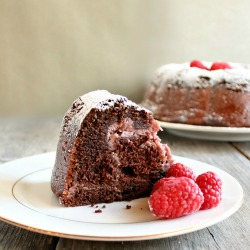 Chocolate Raspberry Swirl Bundt